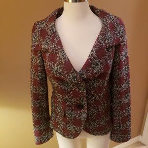 Andre Oliver Black Grey Plum Jacket Size 6
